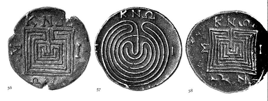 Labyrinth Münzen Knossos